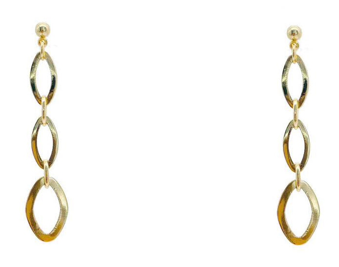 Joia Triple Link Drop Earrings – Modern Statement Jewelry    JOIA TRADING CO.