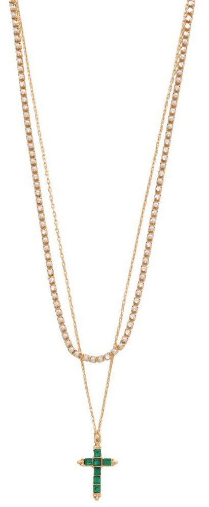 Joia Faithful Glow Layer Necklace – Elegant Layered Cross Pendant    JOIA TRADING CO.