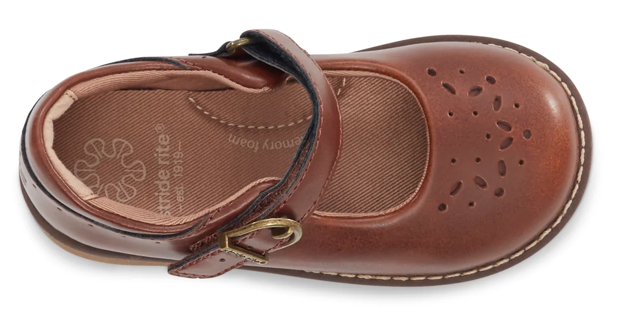 Toddler Stride Rite Mara – Mary Janes Leather & Memory Foam Comfort    STRIDERITE