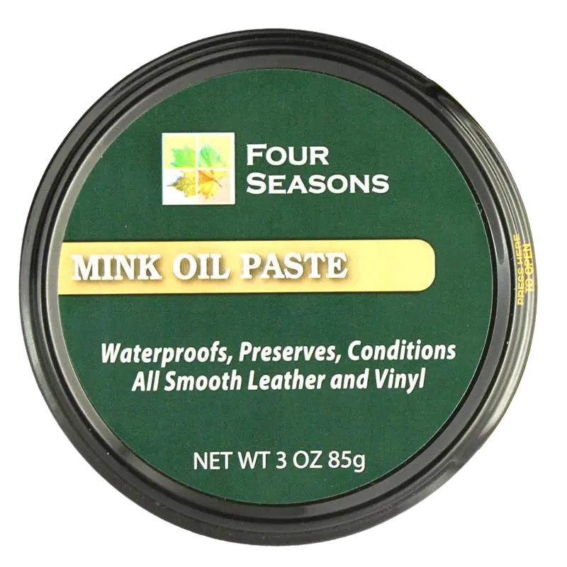 Four Seasons Mink Oil Paste 3 oz – Waterproof & Condition Smooth Leather    BURTEN DISTRIBUTION