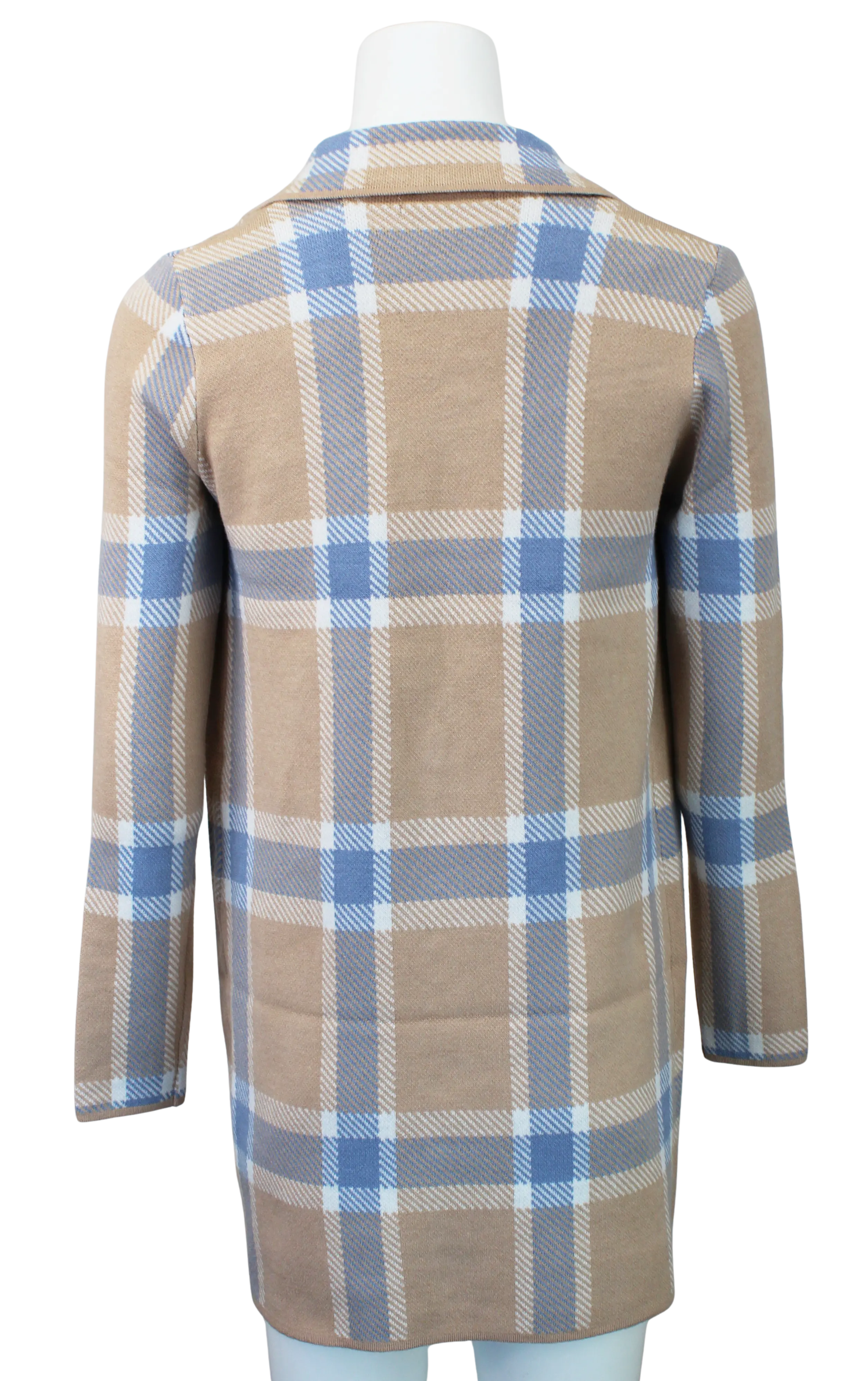 Keren Hart Sophia Plaid Cardigan – Classic Open-Front Layering Piece    KEREN HART