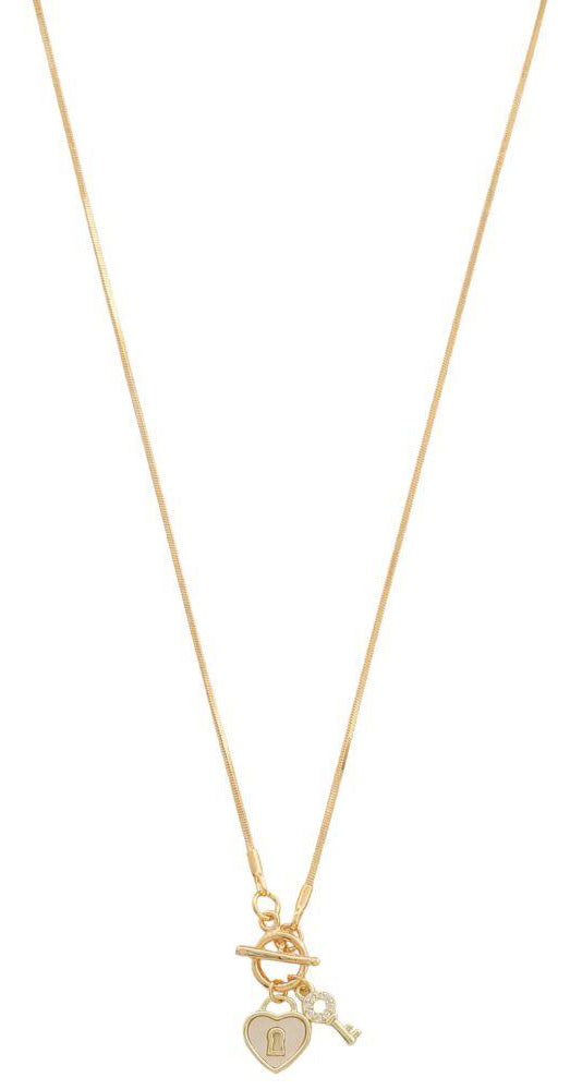 Joia Key to My Heart Necklace – Heart & Key Romance Charm Jewelry