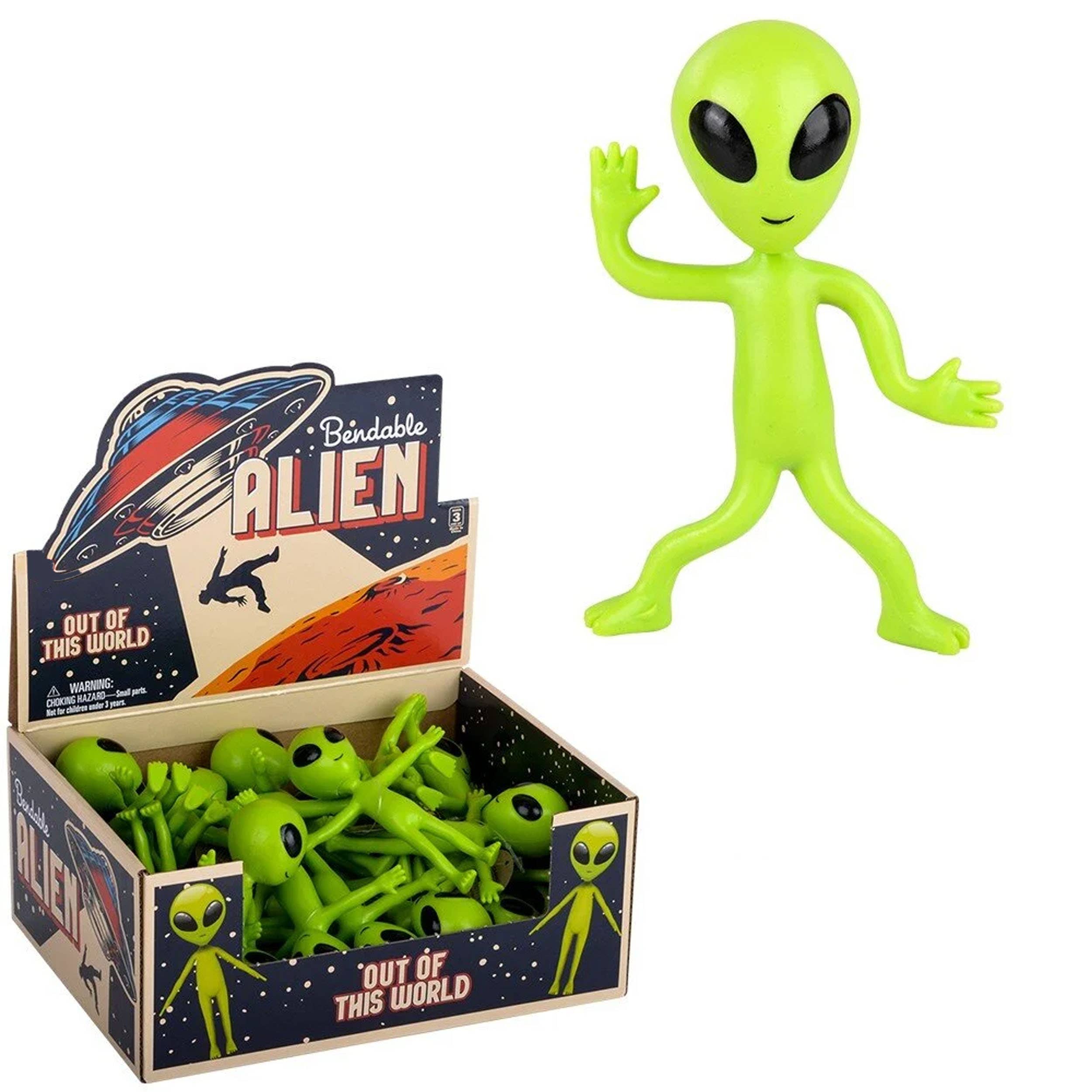Halloween Green Bendable Alien Fidget Kids Toys    JSBlueRidge Toys