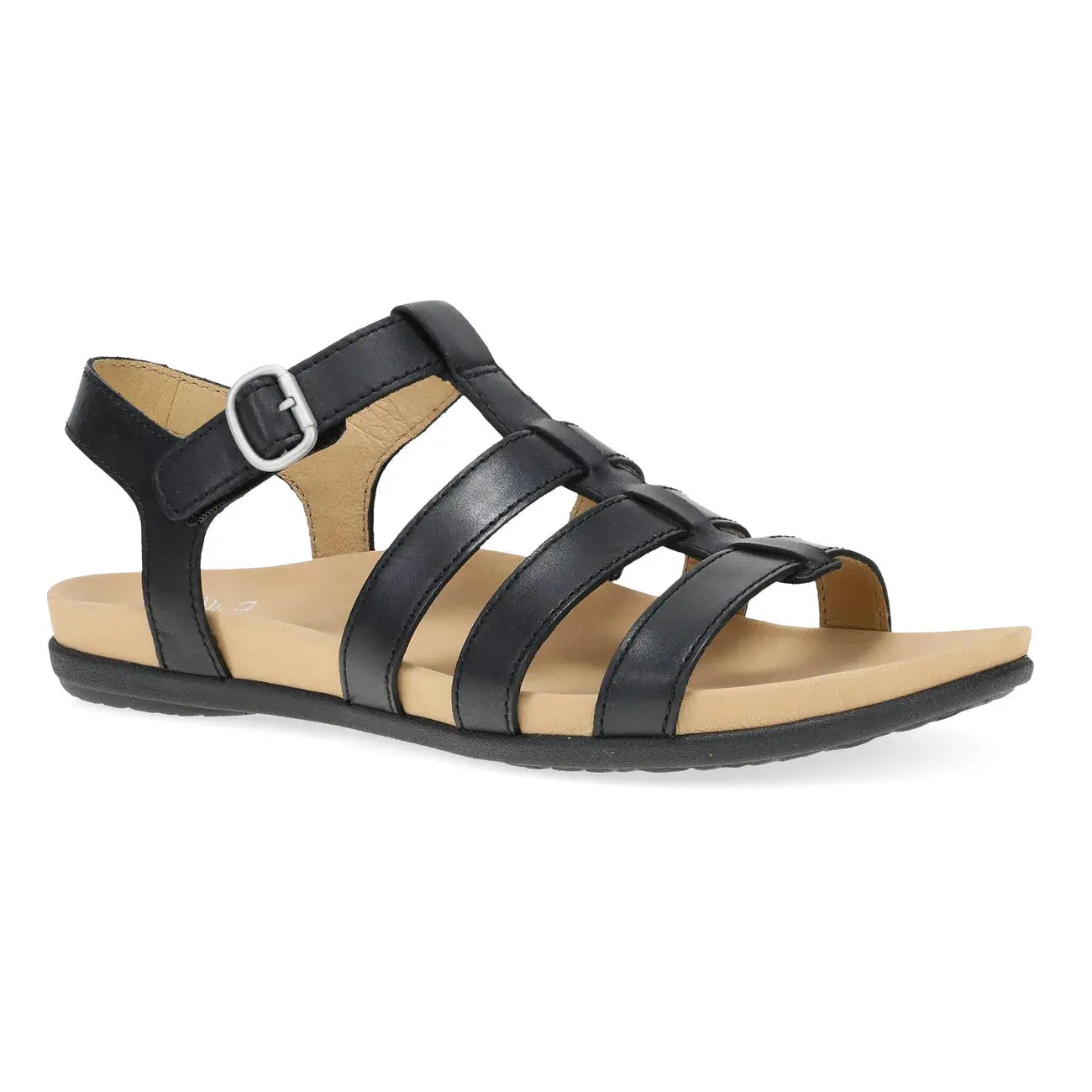 Women's Dansko Janice Gladiator Sandal – Contoured Arch Support and All-Day Comfort BLACK-CALF-M-41 DANSKO