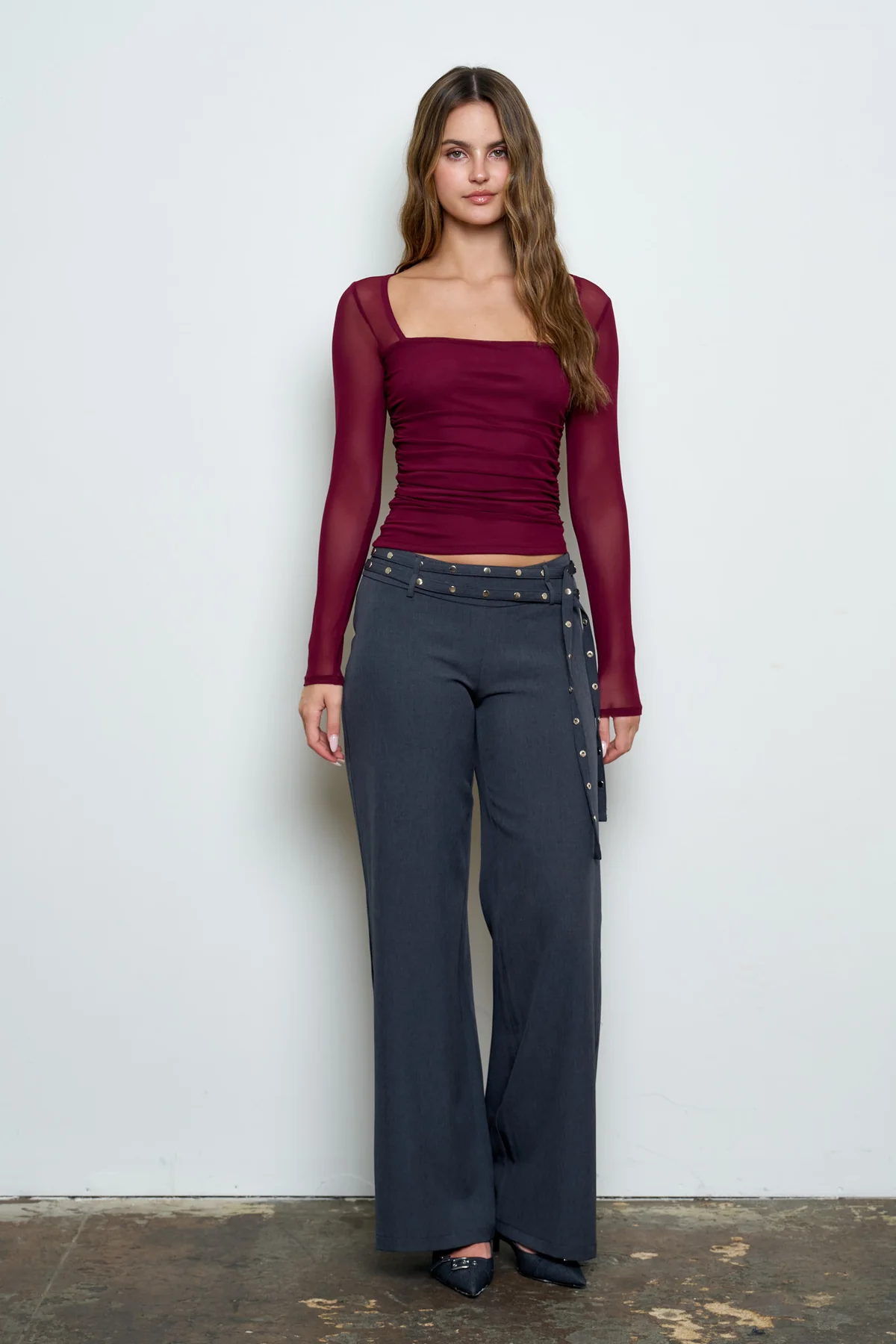 Blu Pepper The It Girl Mesh Top – Long Sleeve Mesh Top    BLU PEPPER