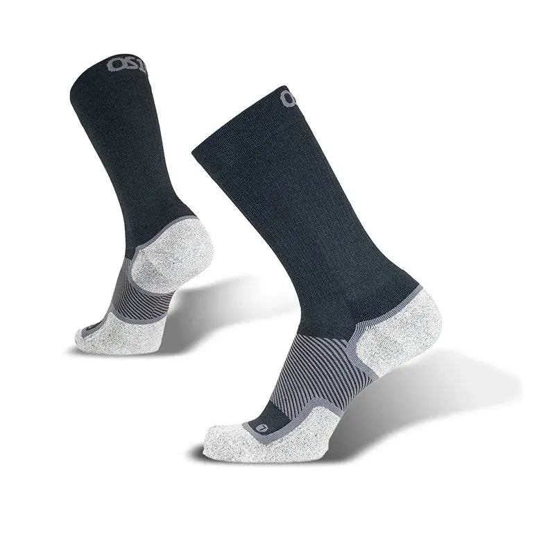 OS1st Wide Wellness Performance Crew Socks – Diabetic-Friendly Comfort & Support  BLACK / XXL  OS1st
