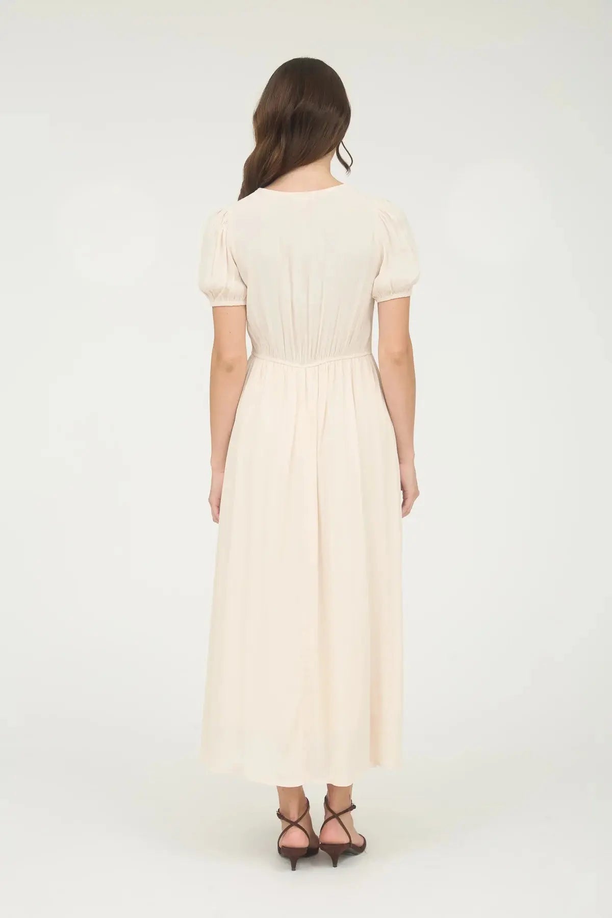 Blu Pepper Soft Girl Era Dress – Romantic Midi with Lace Detail    BLU PEPPER