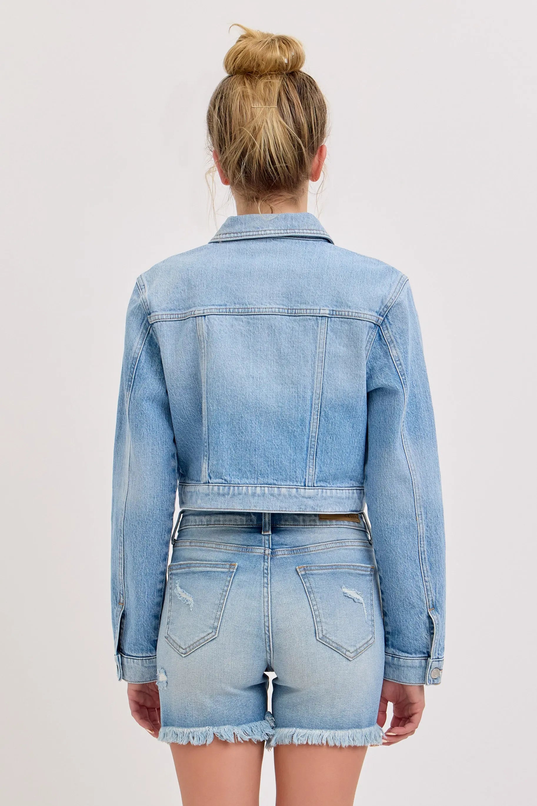 Cello Jean Lily Oversized Cropped Denim Jacket – Light Wash by Cello Jean    WAT? JEANS & CELLO JEANS
