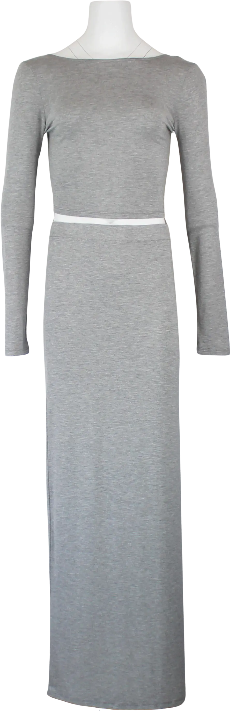Hyfive Inc. Kimmy Set – Open Back Crop Top & Side Slit Maxi Skirt  HEATHER-GREY-L  HYFIVE INC