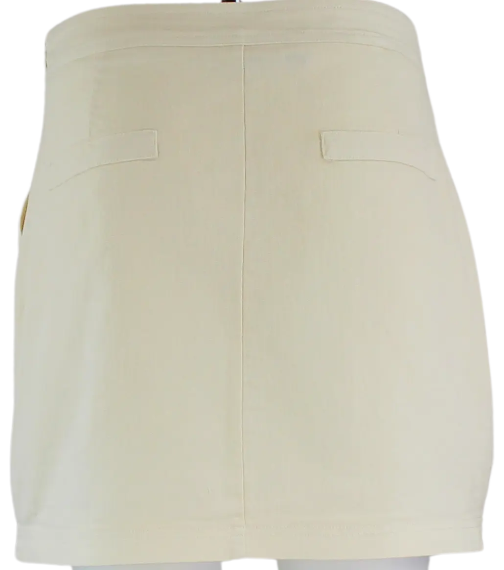 Blu Pepper Sunset View Skirt – Cotton Blend Mini with Wrap Detail    BLU PEPPER