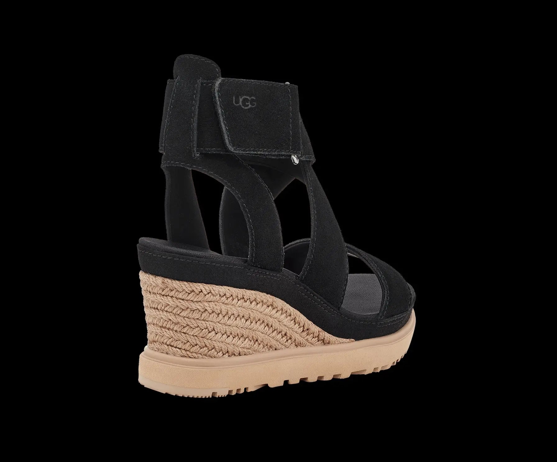 Women's UGG Ileana Ankle – Suede Wedge Sandal with Jute Wrap