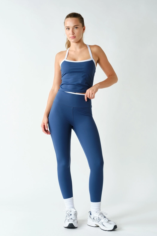 Mono B Align Trimmed Cami Tank & Legging Set – Sleek Style with a Coordinated Fit