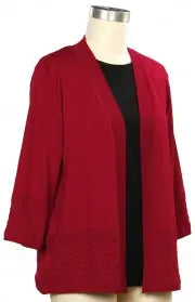 L. Hamrick Laurisa 3/4 Sleeve Cardigan – Elegant Lightweight Layer  HOLLYWOOD / XL  L HAMRICK