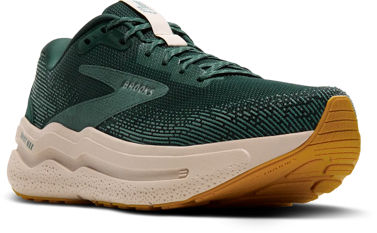 Brooks Men's Ghost Max 2 – Maximum Cushioning & Smooth Strides  PINE-GROVE-NORTH-ATHLANTIC-GREY-2E-13  BROOKS
