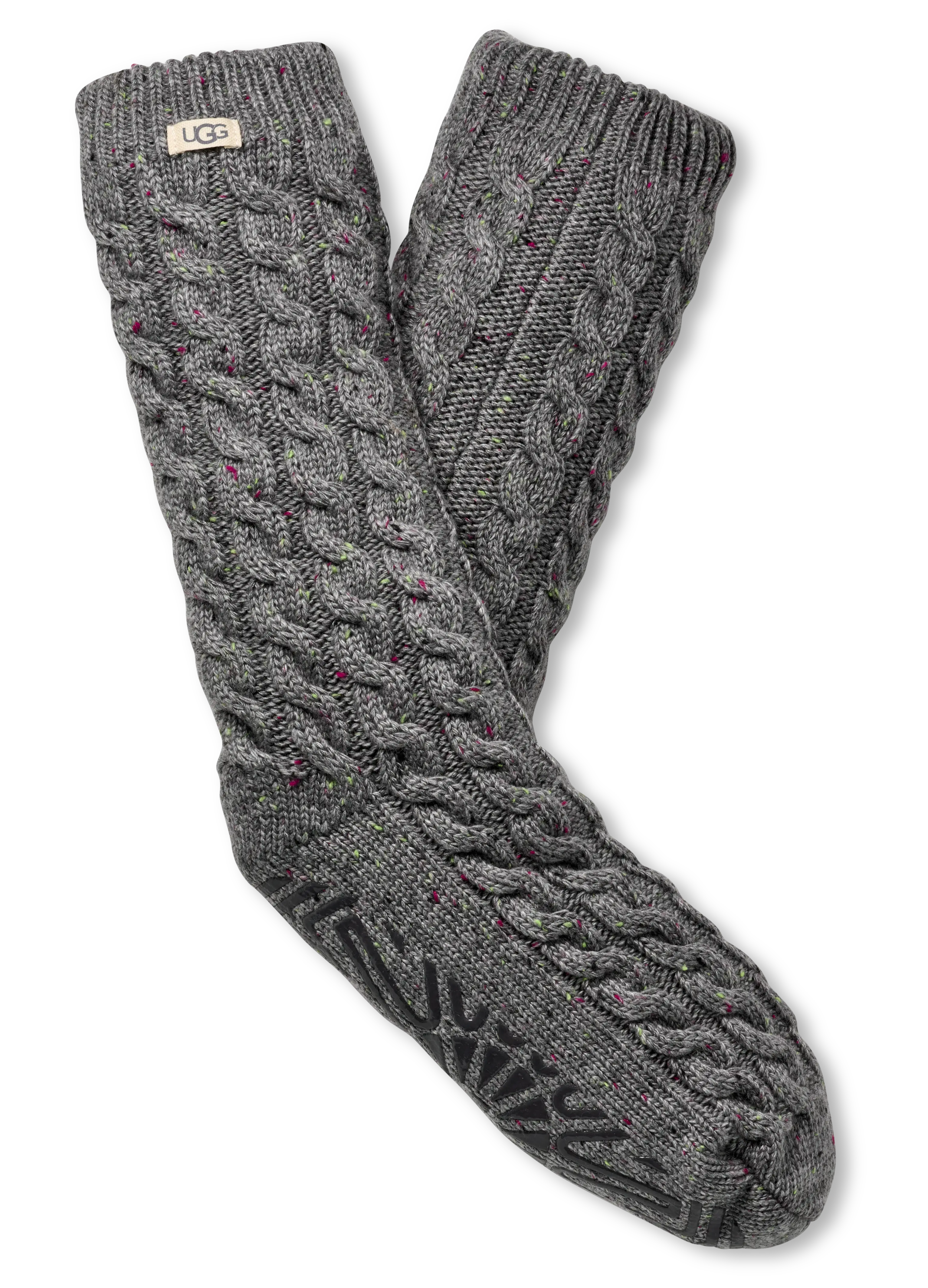 Women's UGG Elowyn Cable Knit Fleece Lined Socks – Cozy Winter Essential    UGG