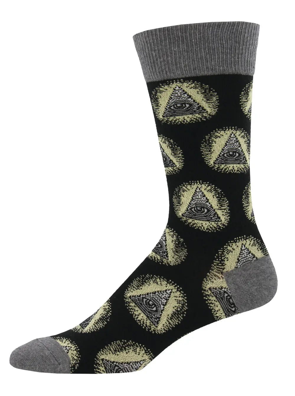 Men's Socksmith Illuminati Socks – All-Seeing Eye Novelty Crew Socks    SOCK SMITH