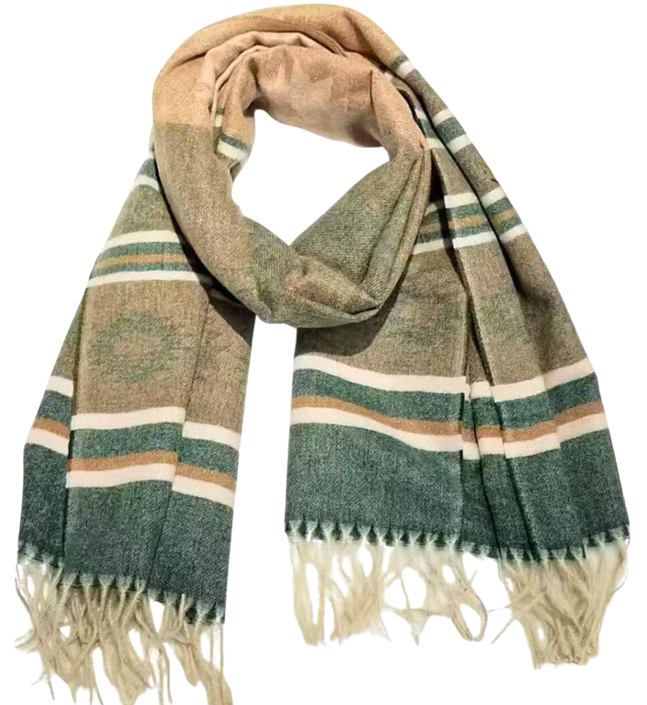 Joia Heritage Stripe Scarf – Timeless Soft Woven Wrap  FORREST MULTI  JOIA TRADING CO.