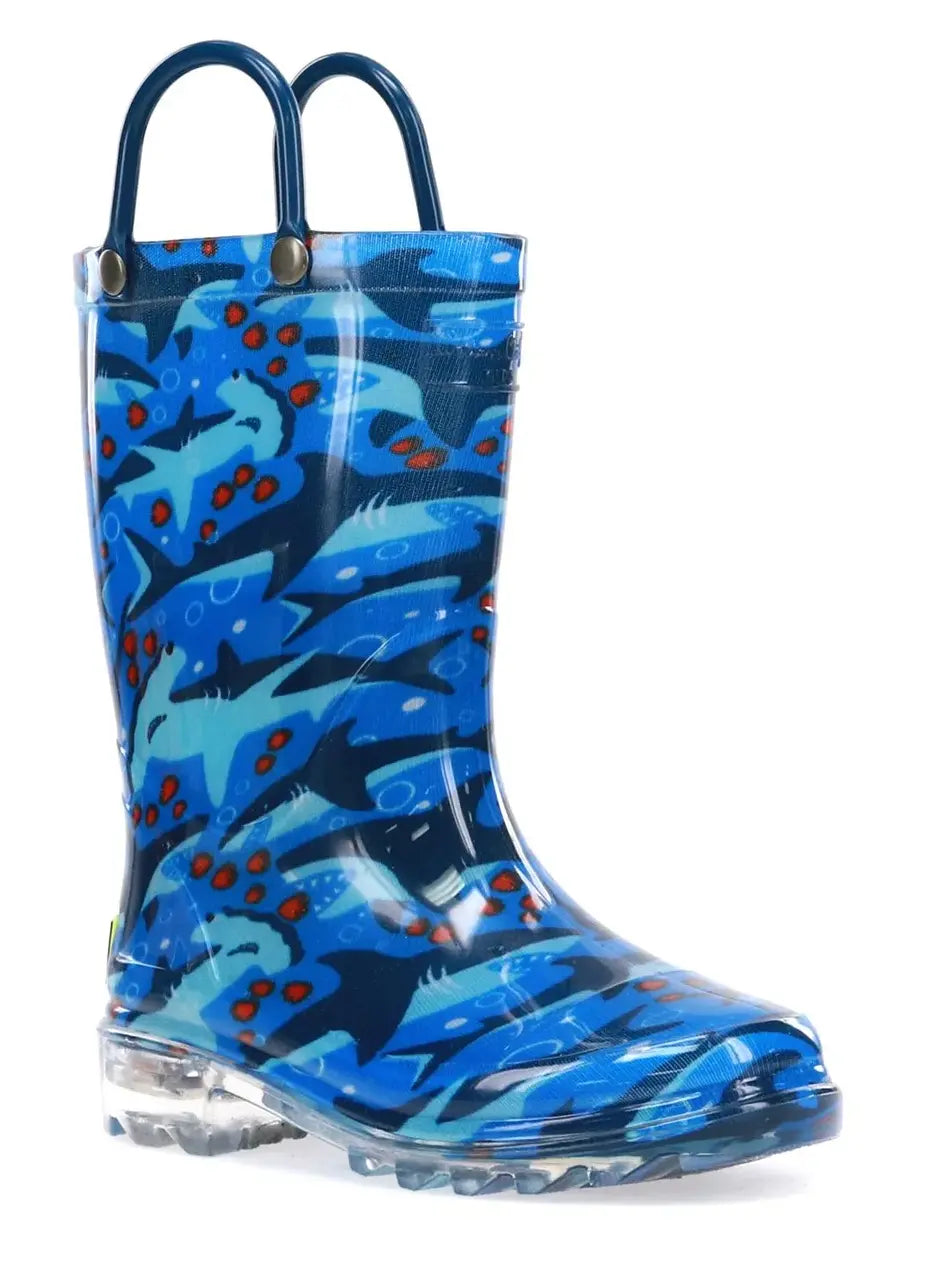 Toddler Western Chief Shark Chase Lighted Boots – Splashy Adventures with Light-Up Fun  Product variant 