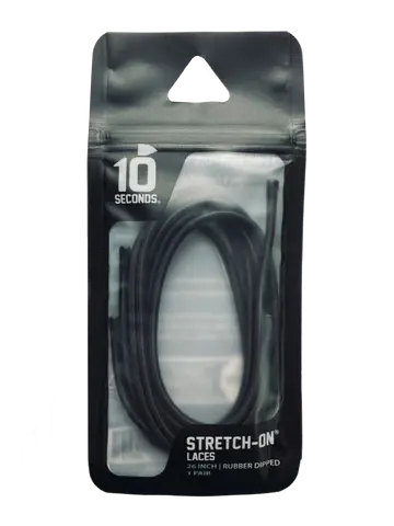 Hickory Brands 10 Seconds Stretch-On Laces – Durable, Flexible, and Easy to Wear  BLACK  HICKORY BRANDS