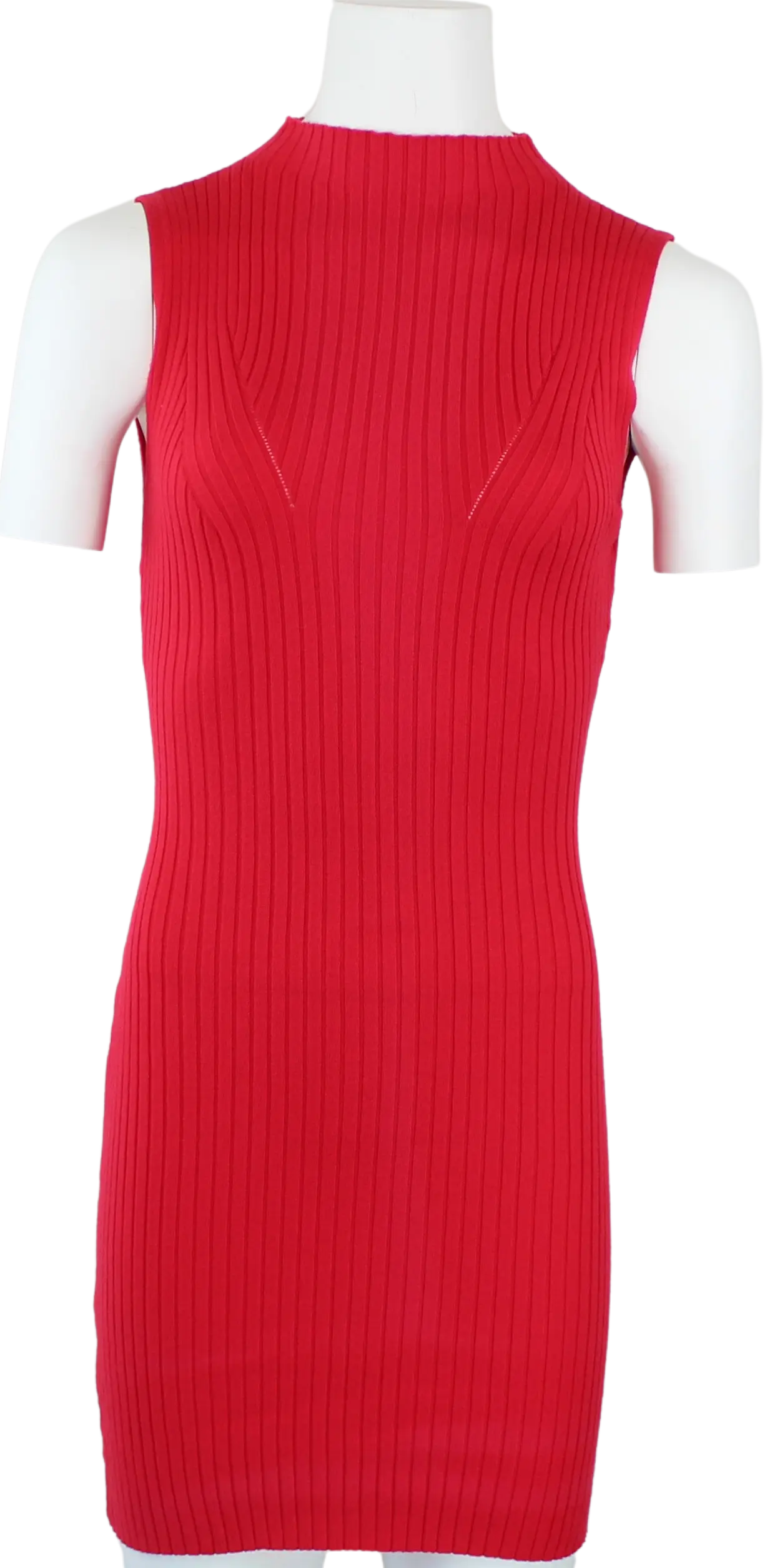 Timing Inc. Rubi Mock Neck Rib Dress – Sleek, Stretchy, & Versatile  RED-L  TIMING INC