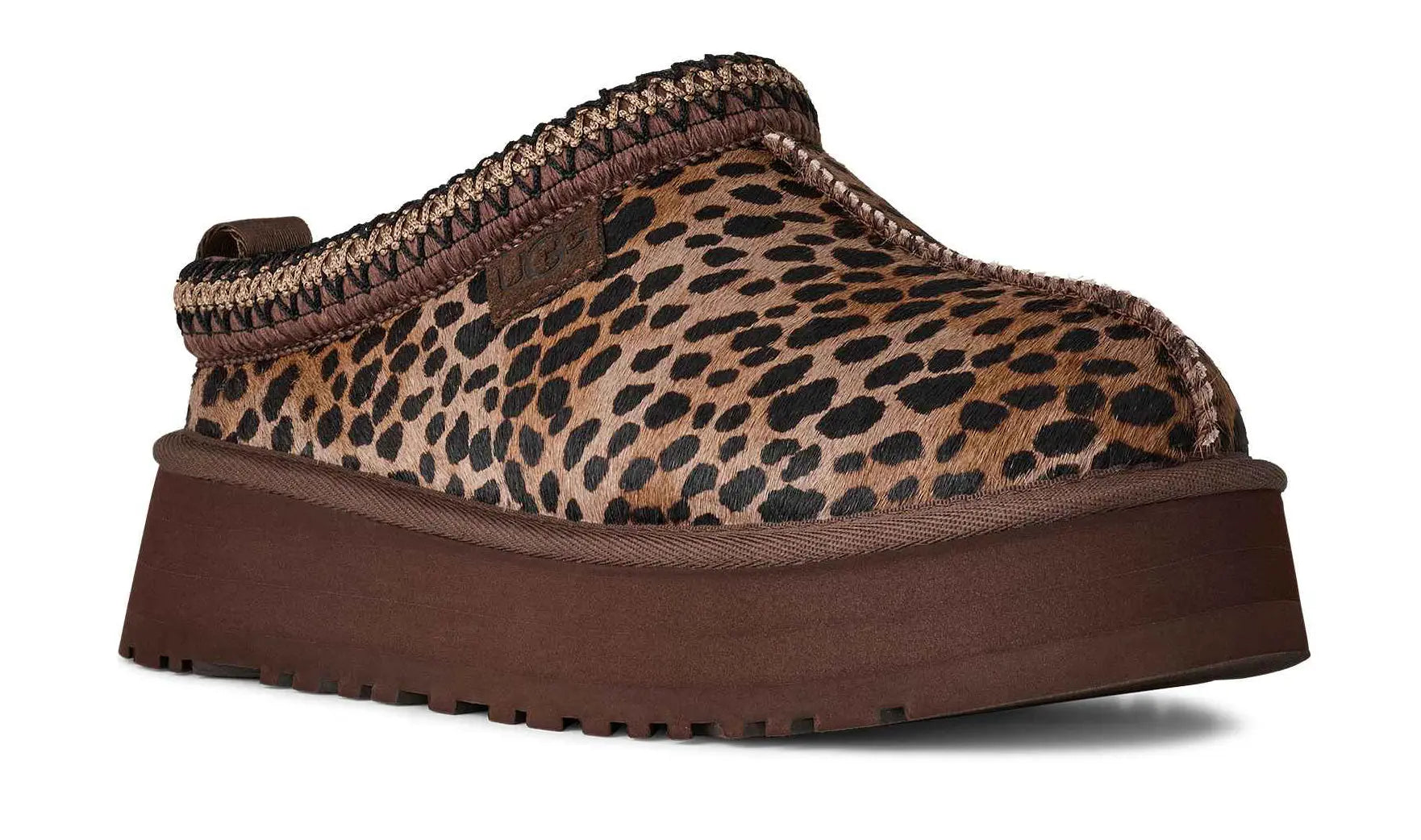 Women's UGG Tazz Caspian – Bold Calf Hair Platform Slipper  BURNT CEDER / 10  UGG