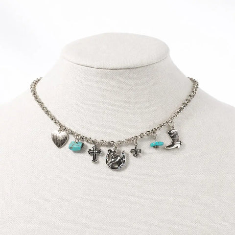 JOIA Rodeo Romance Rodeo Charm Necklace – Western Spirit with Playful Charm