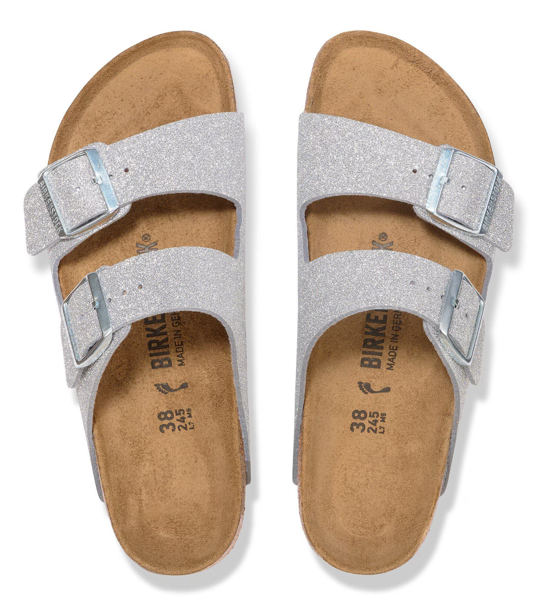 Women's Birkenstock Arizona Synthetic Sandals – Classic Glitter Adjustable Two Strap Sandal