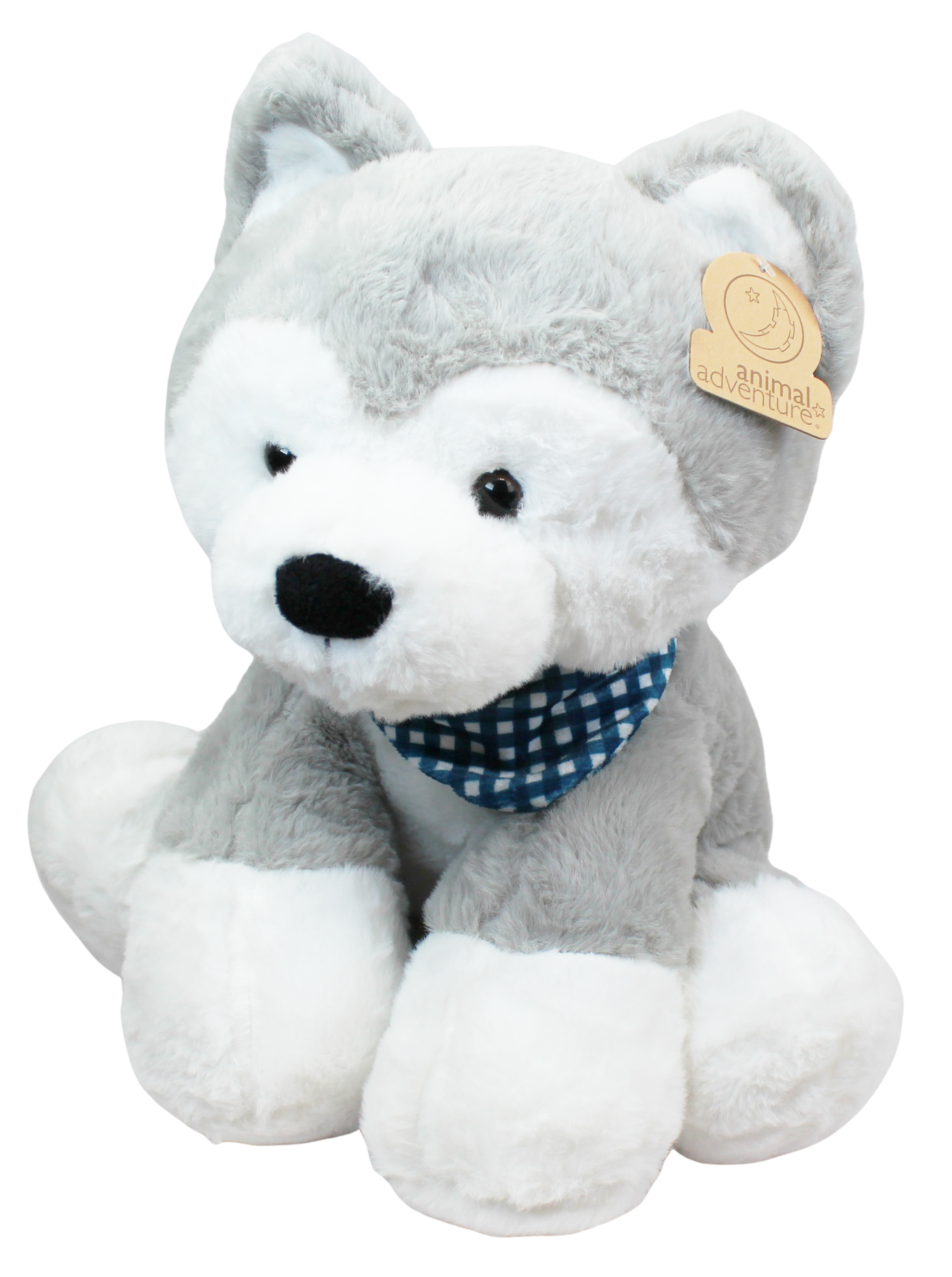 Joia Dog Plush w/Bandanna – Soft & Cuddly Companion  HUSKY  JOIA TRADING CO.