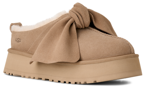 Women’s UGG Platform Slip-On Bow – Stylish Comfort Footwear