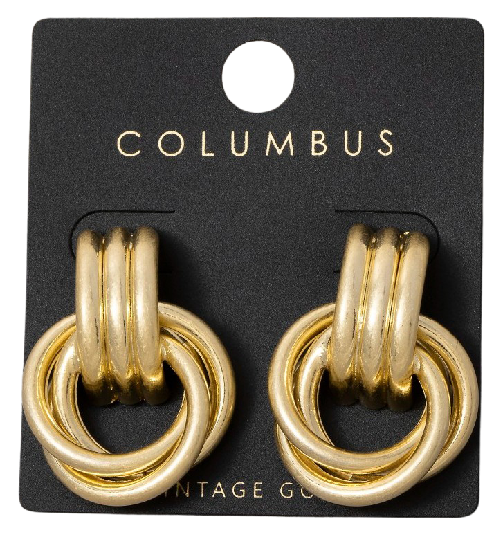 Fame Dynasty Loop Earrings – Gold Dipped Layered Hoops    FAME ACCESSORIES