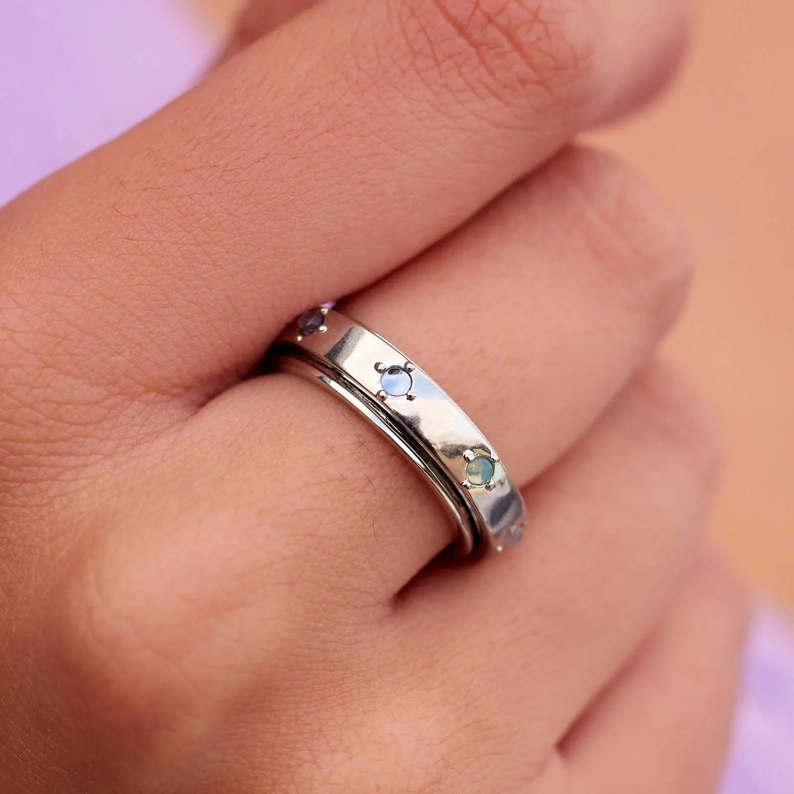 Pura Vida Mental Health Awareness Fidget Ring – Anxiety Relief & Mindful Style    PURA VIDA BRACELETS