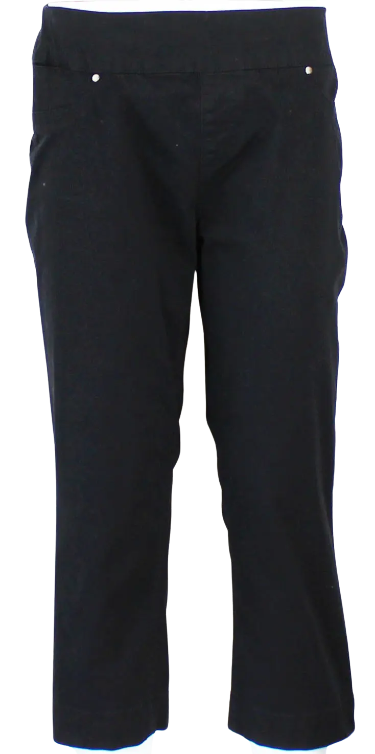 Keren Hart Capri Pants – Stretch Cotton Cropped Bottoms  BLACK-16  KEREN HART