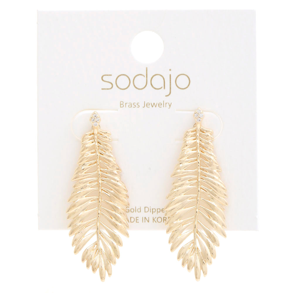 Joia Tropical Palm Leaf Earrings – Lightweight Statement Jewelry    JOIA TRADING CO.