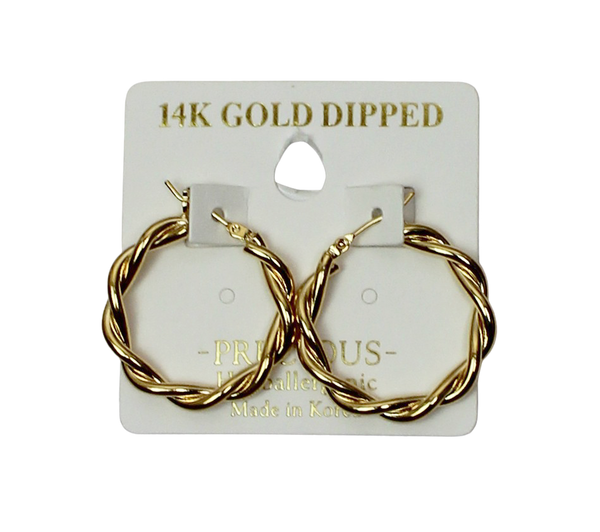 Joia Braided Orbit Hoop Earrings – Twisted Hoop Earrings    JOIA TRADING CO.