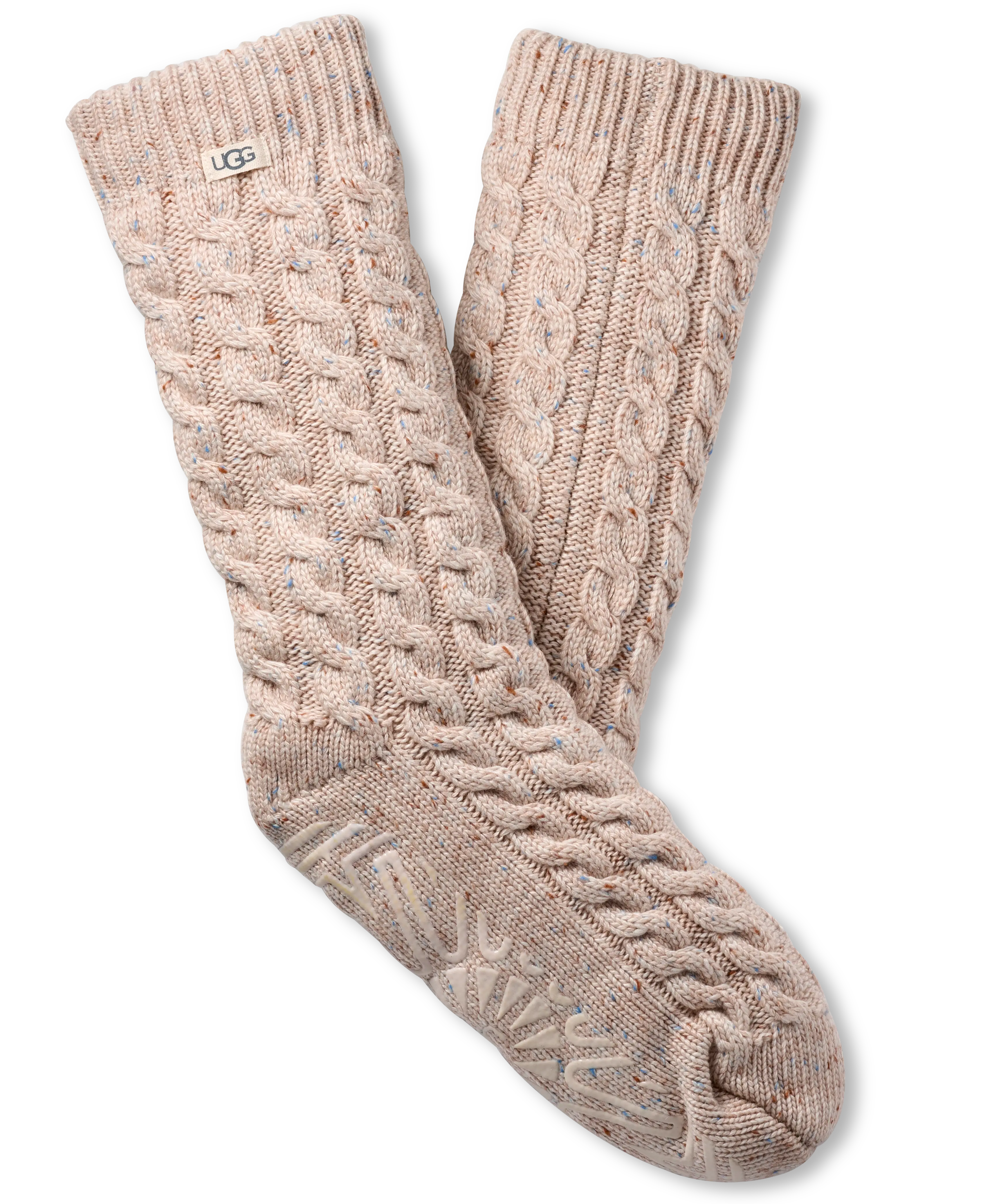 Women's UGG Elowyn Cable Knit Fleece Lined Socks – Cozy Winter Essential    UGG