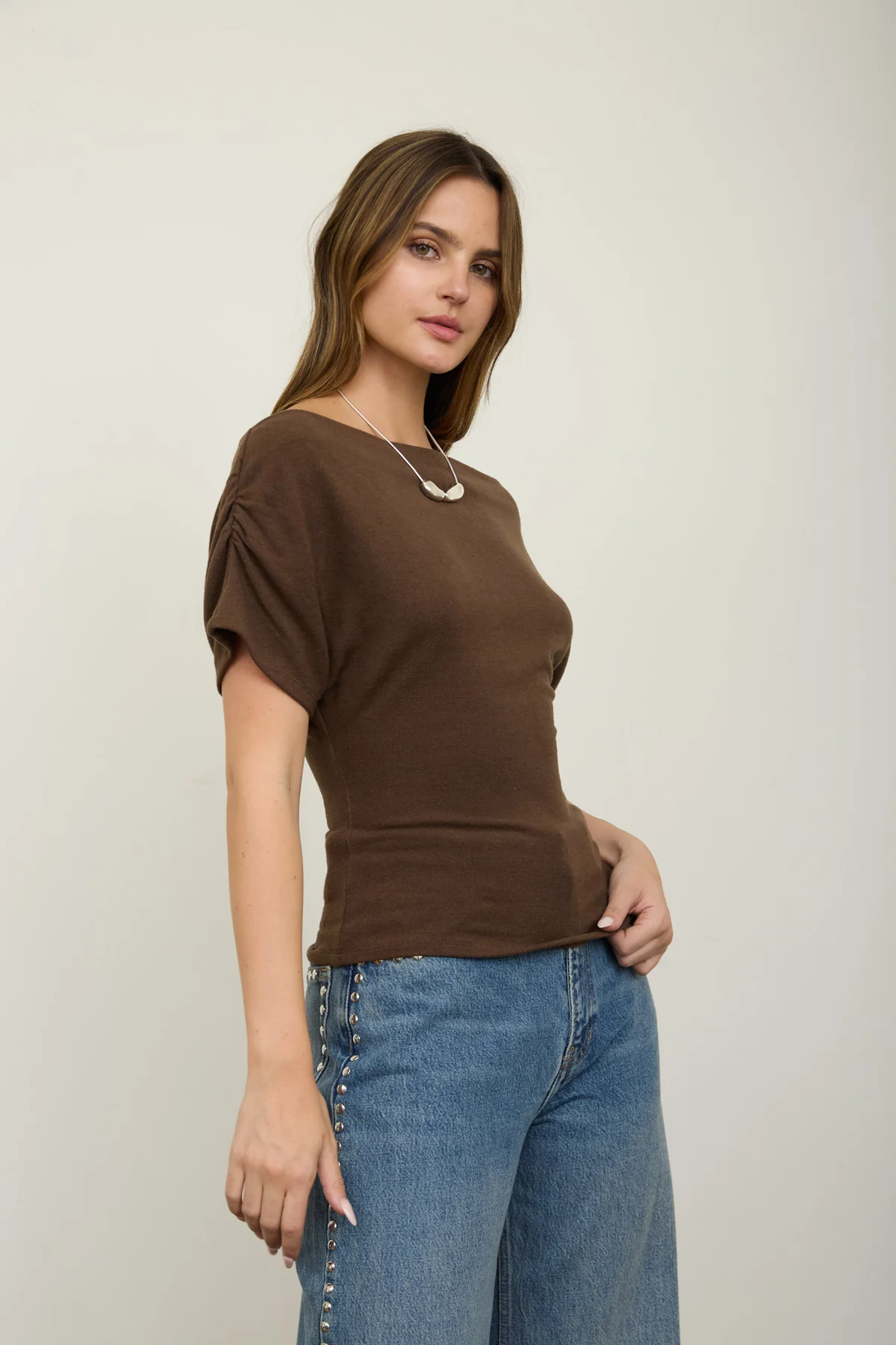 CAMILLE ONE SHOULDER TOP    BLU PEPPER