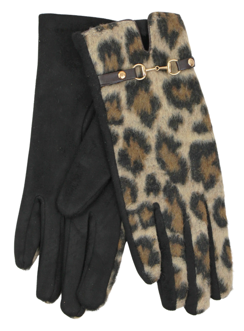 Joia Wild Luxe Gloves – Chic Animal-Print Winter Accessory