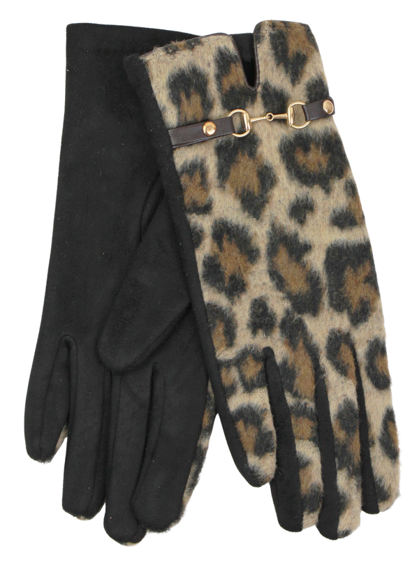 Joia Wild Luxe Gloves – Chic Animal-Print Winter Accessory    JOIA TRADING CO.