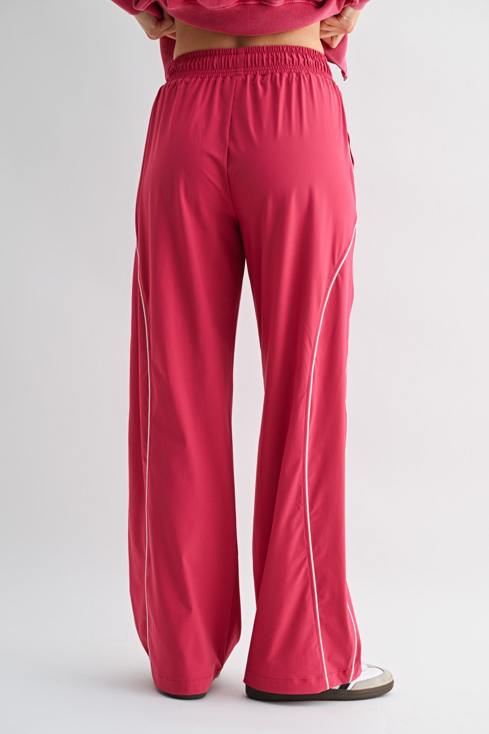 Mono B Curved Classic Track Pants – Wide Leg Athleisure    MONO B