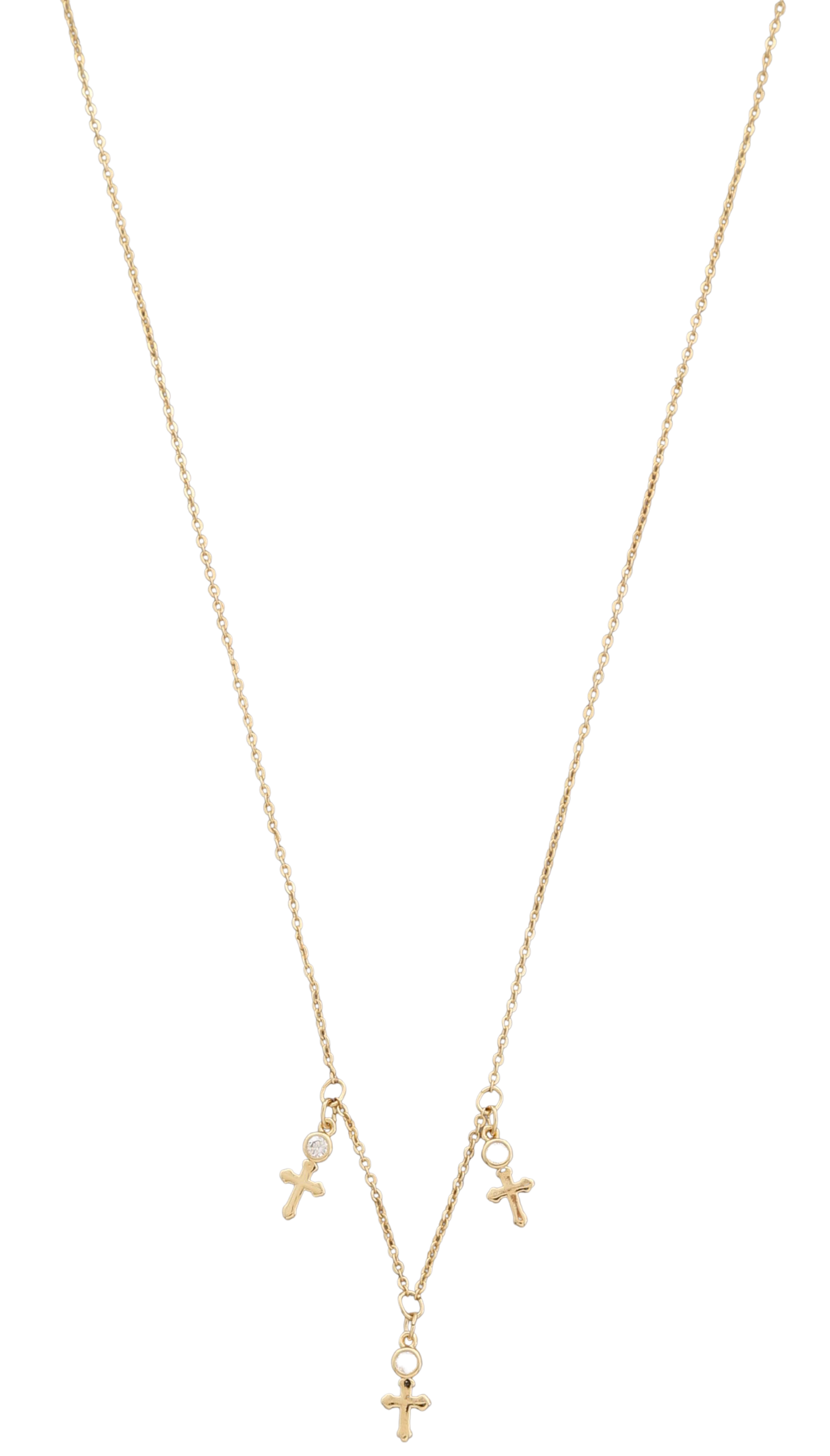 Joia Trinity Blessing Necklace – Elegant 16” Layered Look    JOIA TRADING CO.