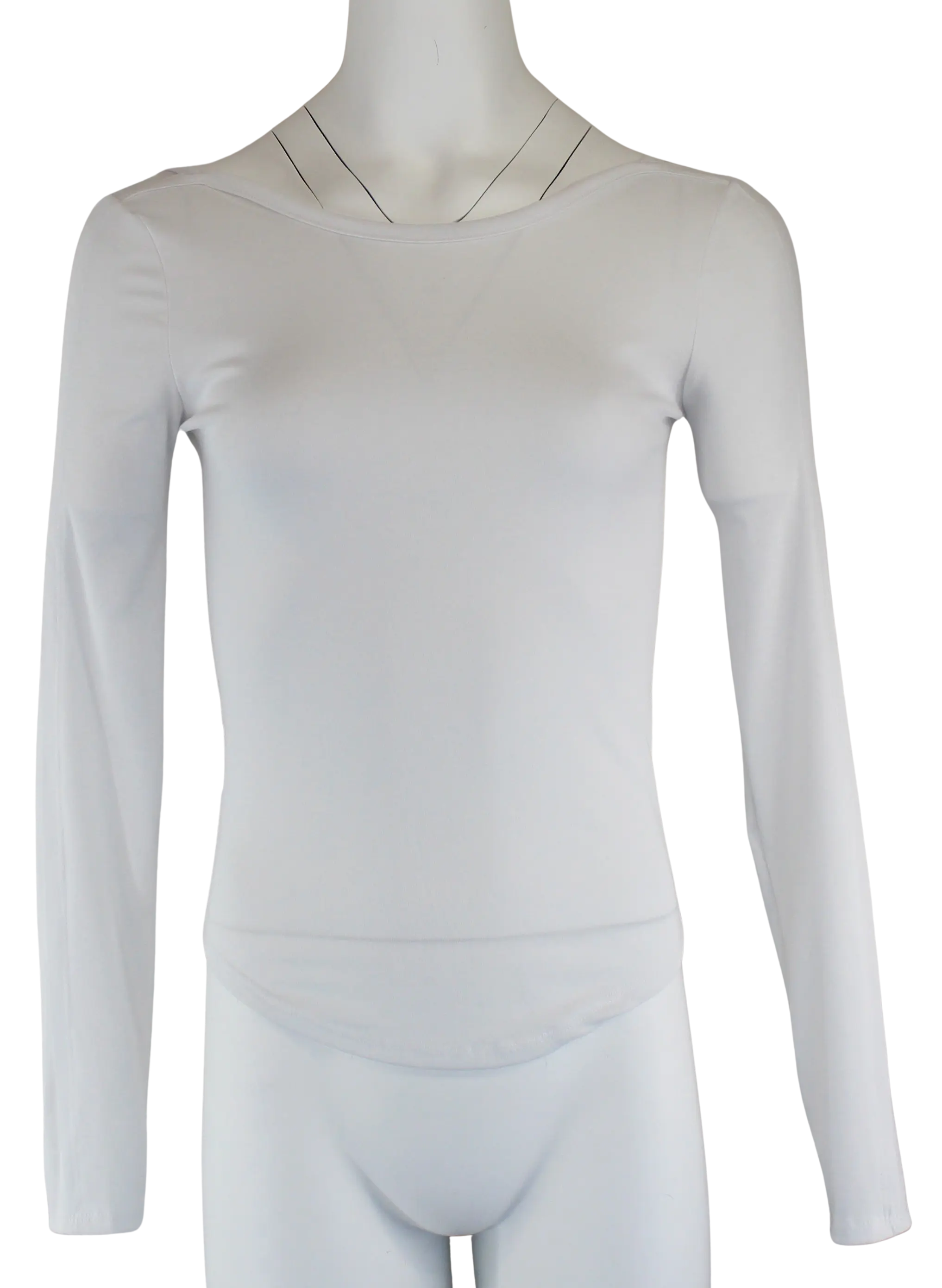 Hyfive Inc. Basic Open Top Tee – Long Sleeve Scoop Back Stretch Tee  WHITE / L  HYFIVE INC