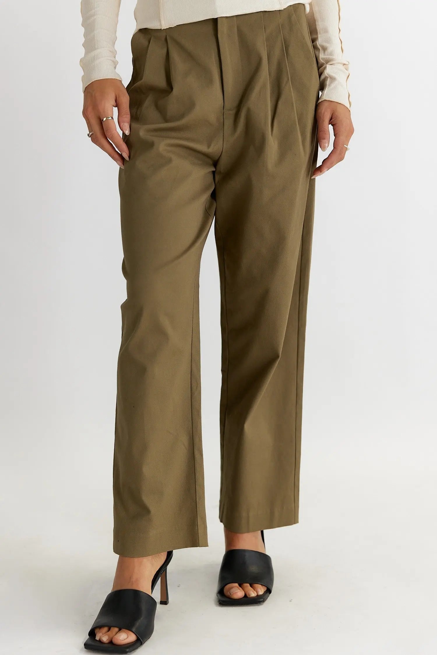 Mod Ref The Lake Pants – Mid-Rise Cotton Straight-Leg Trousers    MOD REF