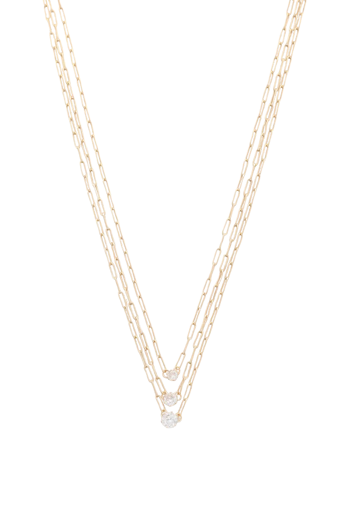 Joia Accessories Layered Gold Necklace w/Petite Pendant – Petite Pendant Style    JOIA TRADING CO.