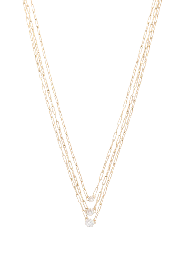 Joia Accessories Layered Gold Necklace w/Petite Pendant – Petite Pendant Style