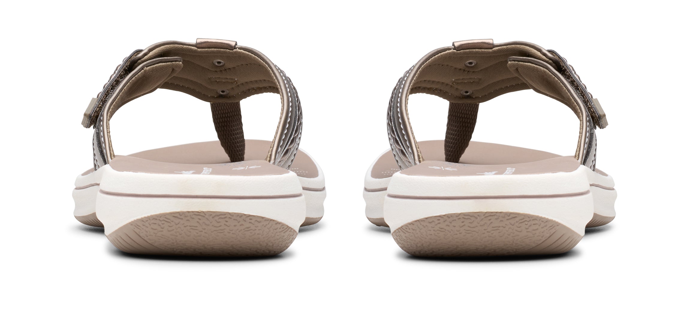Women's Clarks Breezey Sun Sandals – Cloudsteppers Adjustable Flip Flops    CLARKS