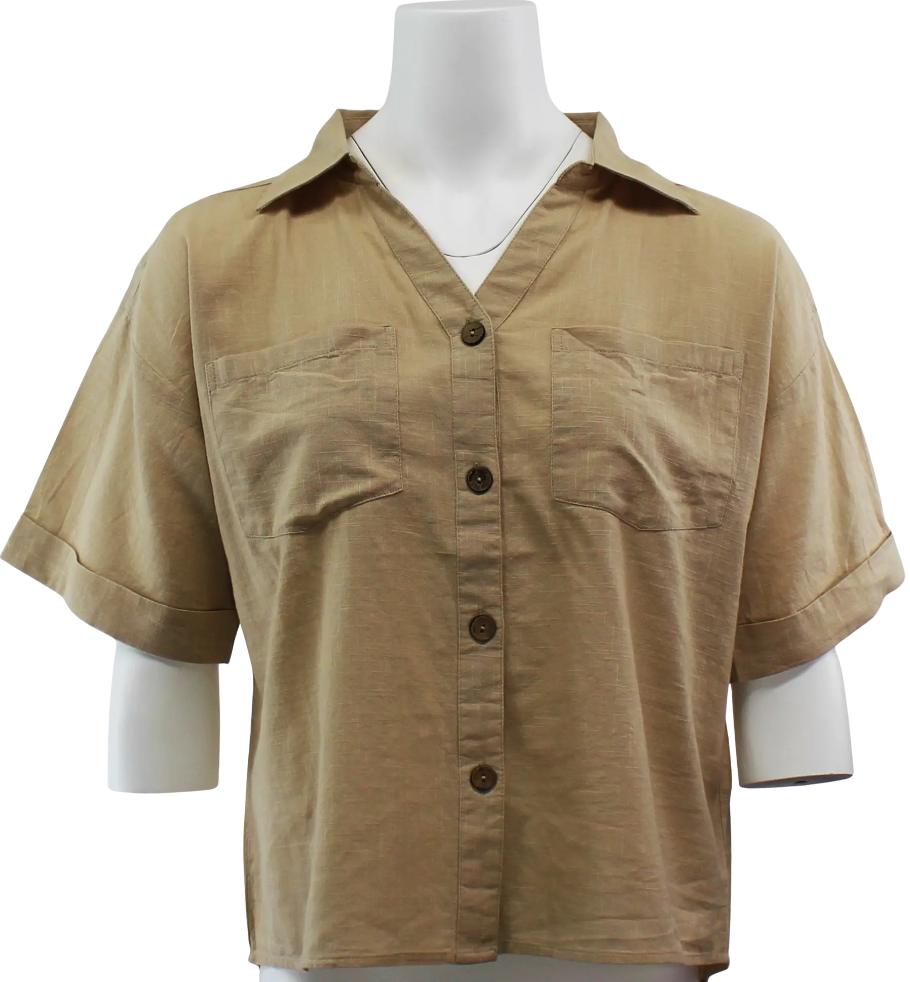 Keren Hart Aries S/S Top – Effortless Everyday Style in 100% Cotton  KHAKI-XL  KEREN HART