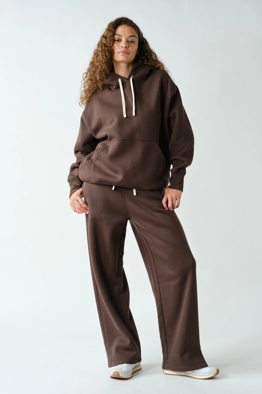 Mono B CloudWalk Wide Leg Fleece Pants – Relaxed Lounge Pants