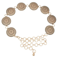 Joia Rustic Halo Belt – Western Medallion Chain Belt    JOIA TRADING CO.