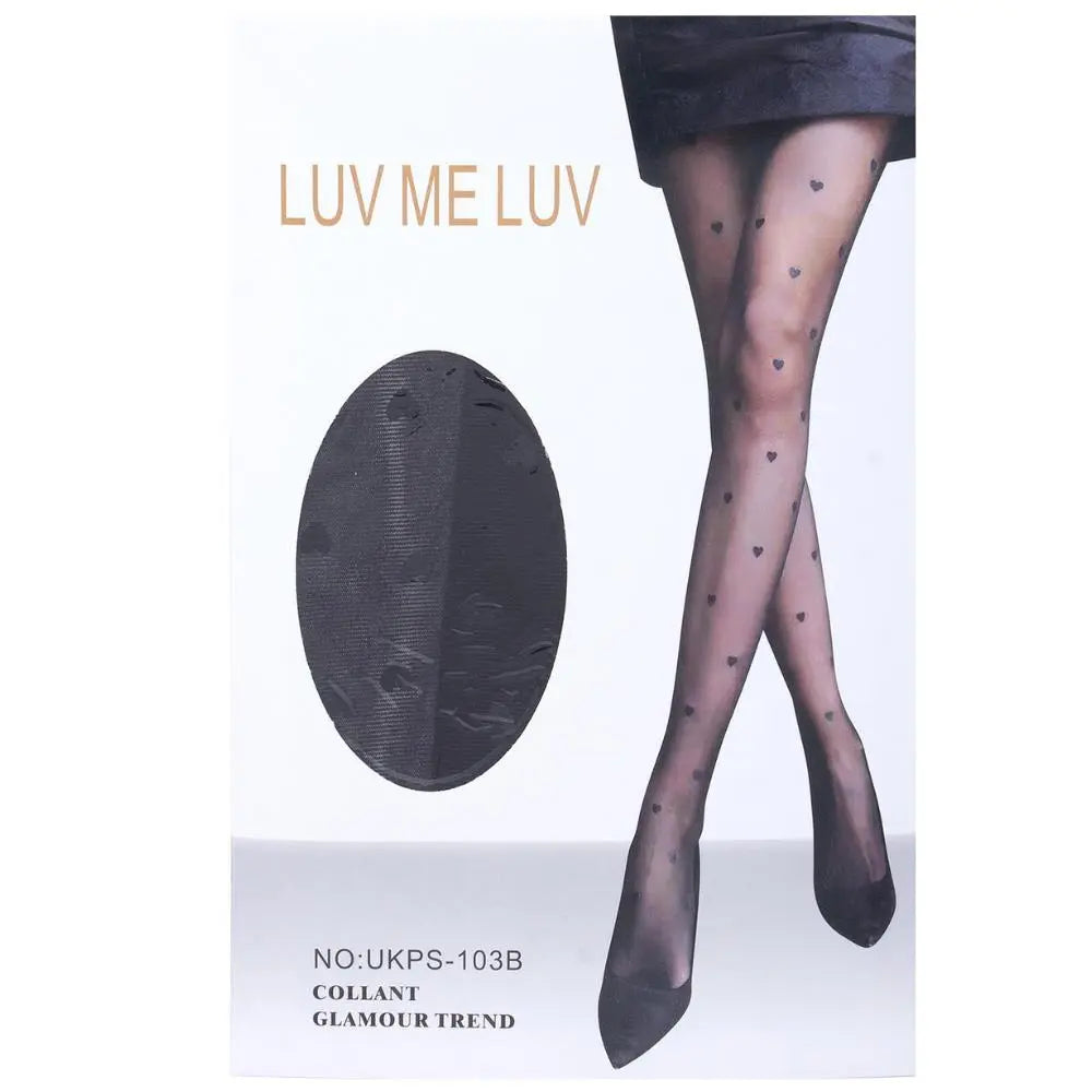Joia Accessories Luv Me Tights – Comfortable Stretch Nylon Spandex Fit  103B-HEARTS / O/S  JOIA TRADING CO.