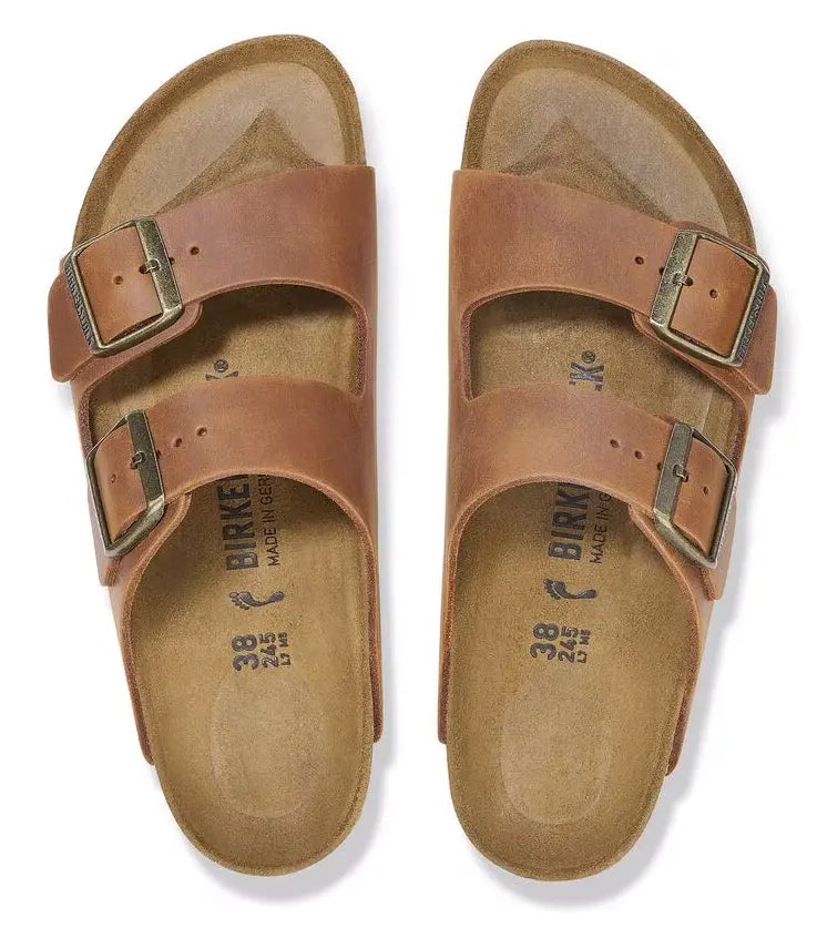Birkenstock Arizona Oiled Leather – Two-Strap Sandals for Women    BIRKENSTOCK
